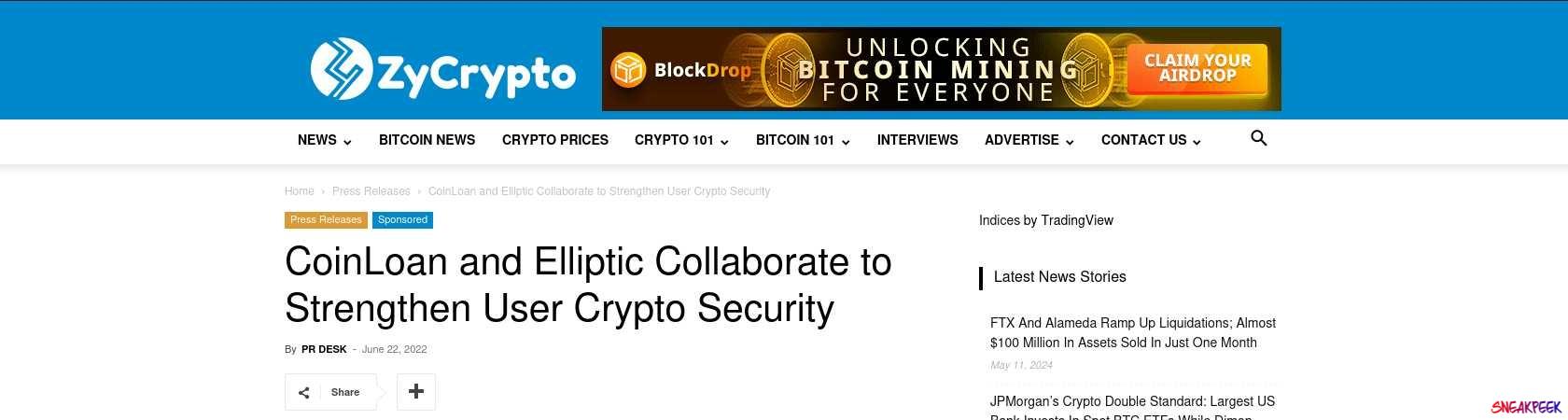 Read the full Article:  ⭲ CoinLoan and Elliptic Collaborate to Strengthen User Crypto Security