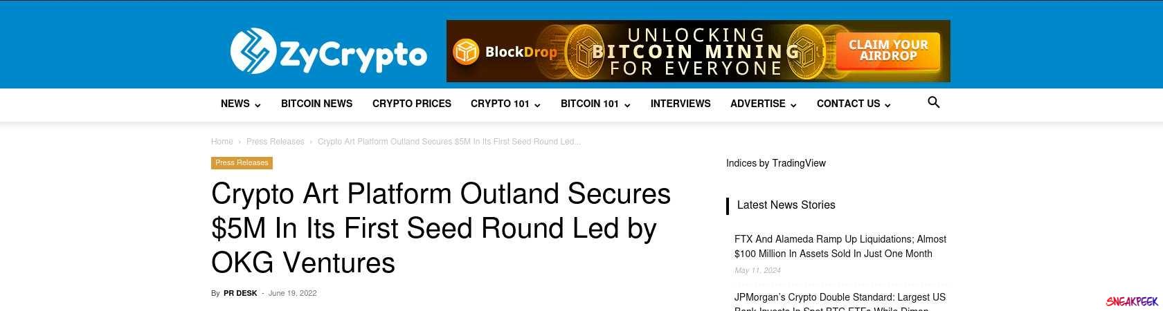 Read the full Article:  ⭲ Crypto Art Platform Outland Secures $5M In Its First Seed Round Led by OKG Ventures
