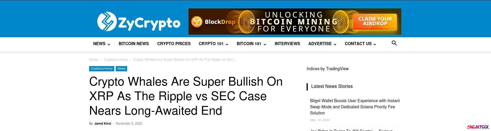 Read the full Article:  ⭲ Crypto Whales Are Super Bullish On XRP As The Ripple vs SEC Case Nears Long-Awaited End