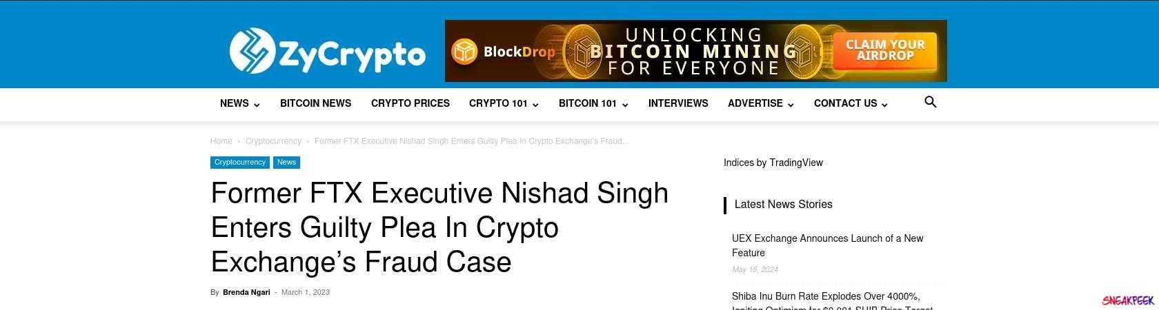Read the full Article:  ⭲ Former FTX Executive Nishad Singh Enters Guilty Plea In Crypto Exchange’s Fraud Case