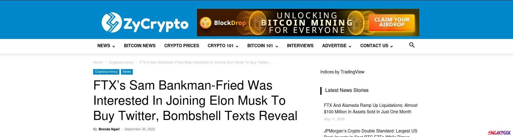 Read the full Article:  ⭲ FTX’s Sam Bankman-Fried Was Interested In Joining Elon Musk To Buy Twitter, Bombshell Texts Reveal
