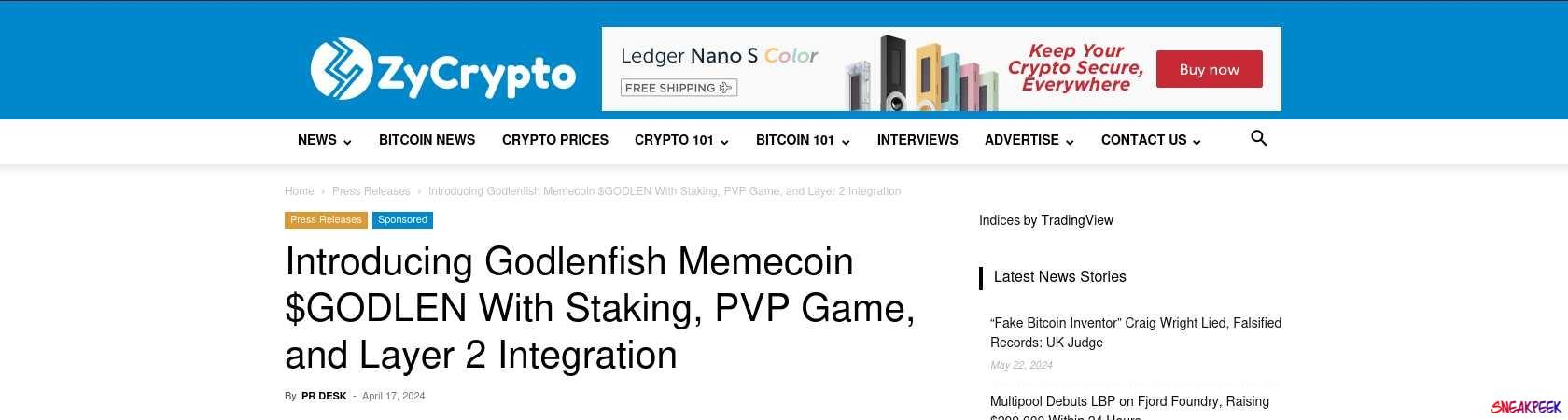 Read the full Article:  ⭲ Introducing Godlenfish Memecoin $GODLEN With Staking, PVP Game, and Layer 2 Integration