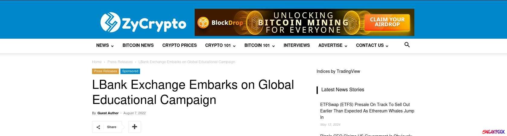 Read the full Article:  ⭲ LBank Exchange Embarks on Global Educational Campaign