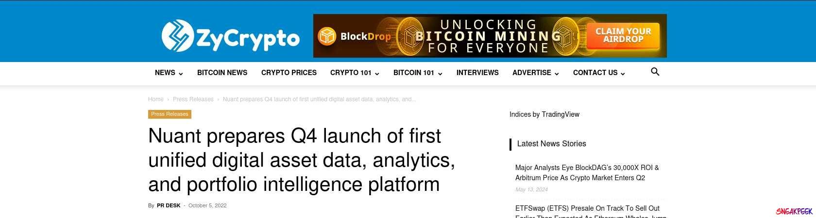 Read the full Article:  ⭲ Nuant prepares Q4 launch of first unified digital asset data, analytics, and portfolio intelligence platform