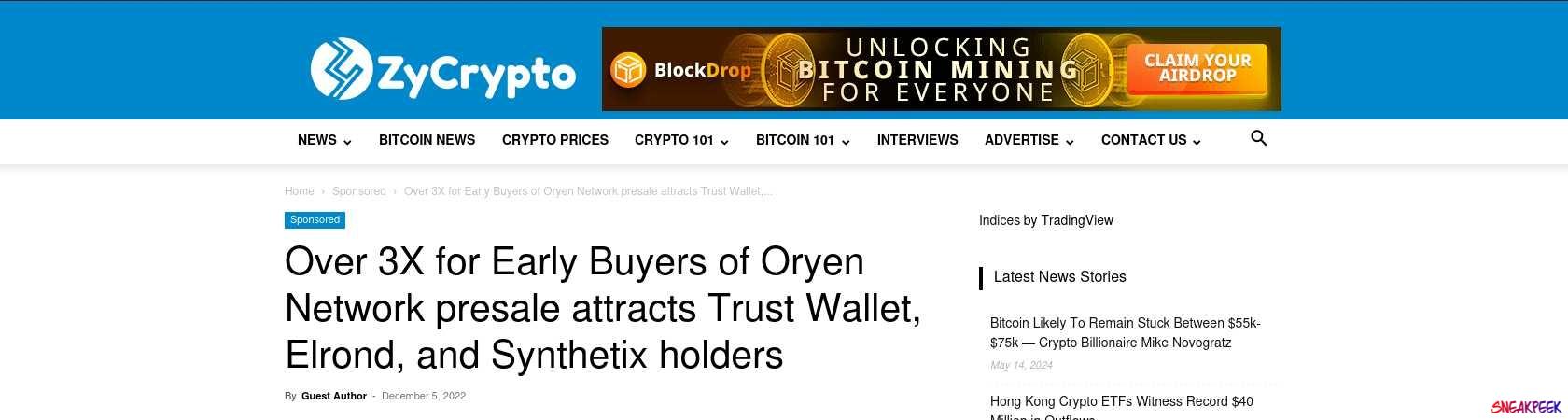Read the full Article:  ⭲ Over 3X for Early Buyers of Oryen Network presale attracts Trust Wallet, Elrond, and Synthetix holders