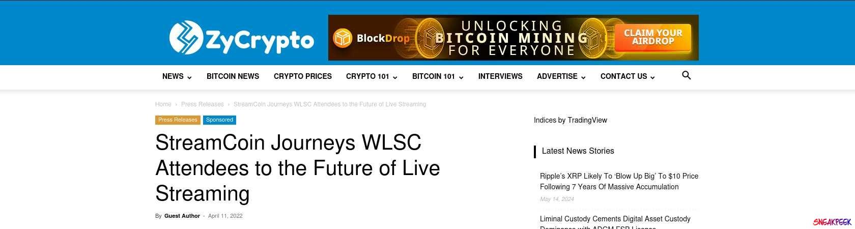 Read the full Article:  ⭲ StreamCoin Journeys WLSC Attendees to the Future of Live Streaming