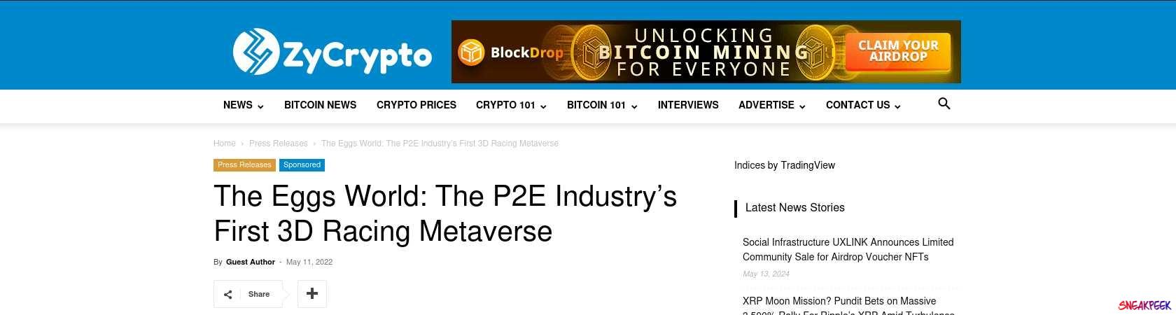 Read the full Article:  ⭲ The Eggs World: The P2E Industry’s First 3D Racing Metaverse