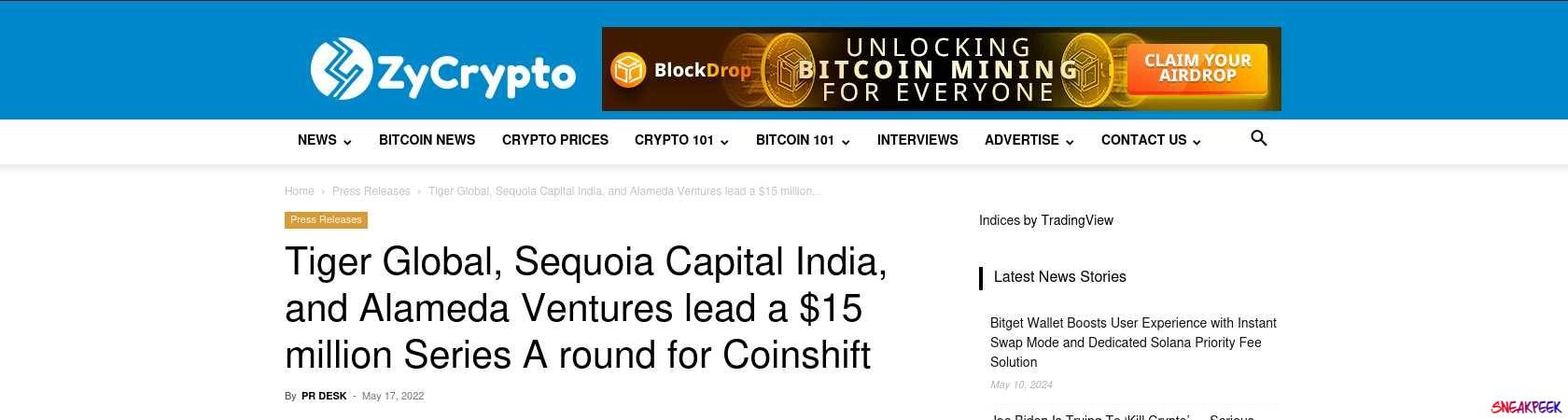 Read the full Article:  ⭲ Tiger Global, Sequoia Capital India, and Alameda Ventures lead a $15 million Series A round for Coinshift